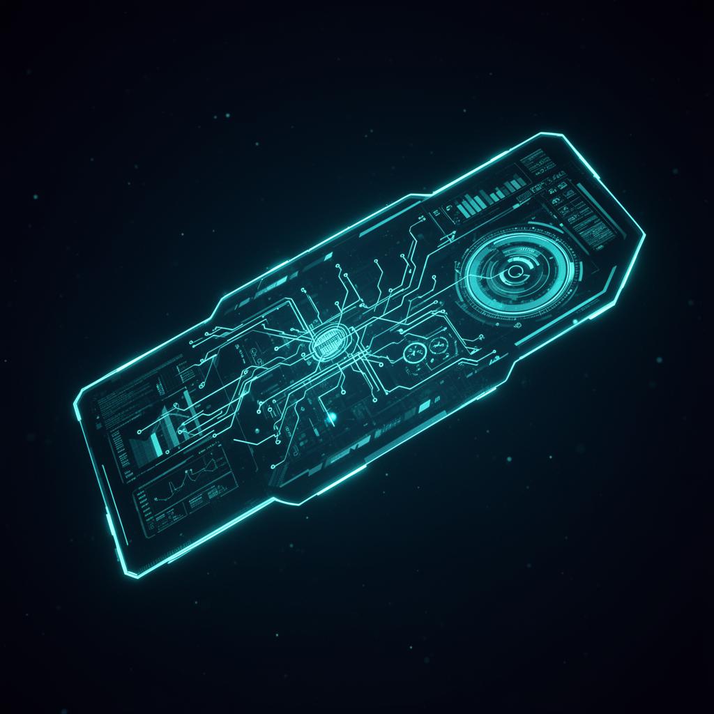 Dashboard tecnológico holográfico Conecta App